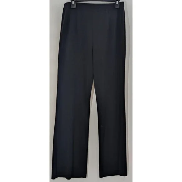 Exclusively Misook Black Pull-On Pants Size‎ M Women's Wide Leg Dressy Long - Picture 4 of 9
